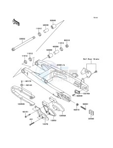 KX85 / KX85 II KX85B6F EU drawing Swingarm