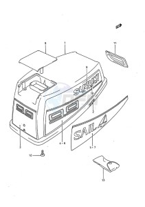 DT 9.9c drawing Engine Cover (1988)