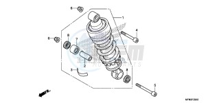 CB1000RD CB1000R UK - (E) drawing REAR CUSHION