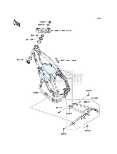 KX450F KX450E9F EU drawing Frame