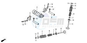 CBR125R drawing CAMSHAFT/VALVE