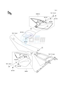 KX 450 D [KX450F] (D6F) D6F drawing SIDE COVERS