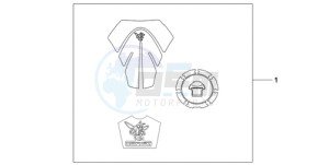 CB600F9 Spain - (SP) drawing TANK PAD/FUEL FILLER CAP