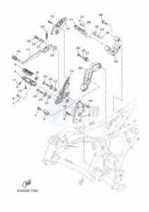 XSR700 MTM690-U (B9J2) drawing STAND & FOOTREST 2