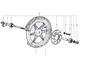 SKIPPER 4T 125-150 drawing Front wheel