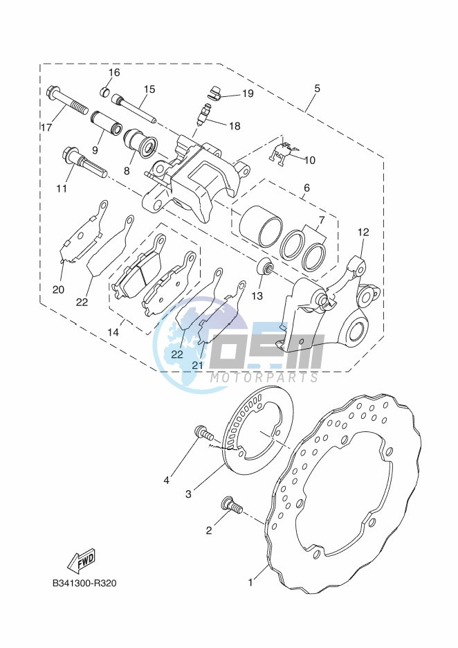 REAR BRAKE CALIPER