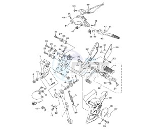 MT-01S 1700 drawing STAND AND LEFT FOOTREST