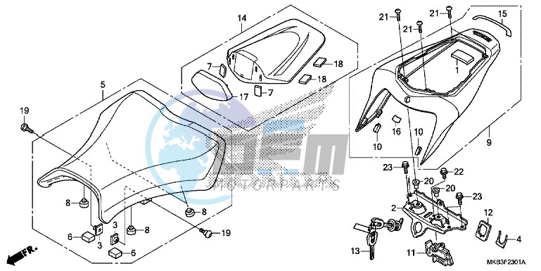 SEAT ( CBR1000S/ SA)