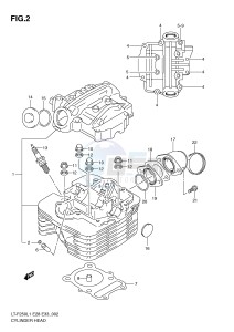 LT-F250 (E28-E33) drawing CYLINDER HEAD