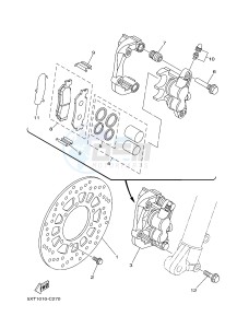 XT250 XT250F SEROW (1YBD) drawing FRONT BRAKE CALIPER