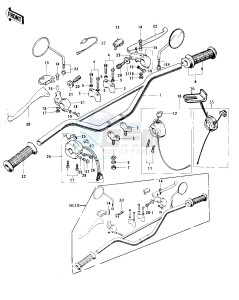 MC1 (A-B) 90 drawing HANDLEBAR -- 73-75 MC1_MC1-A_MC1-B- -