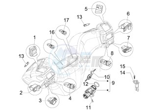 MP3 300 ie Touring drawing Selectors - Switches - Buttons