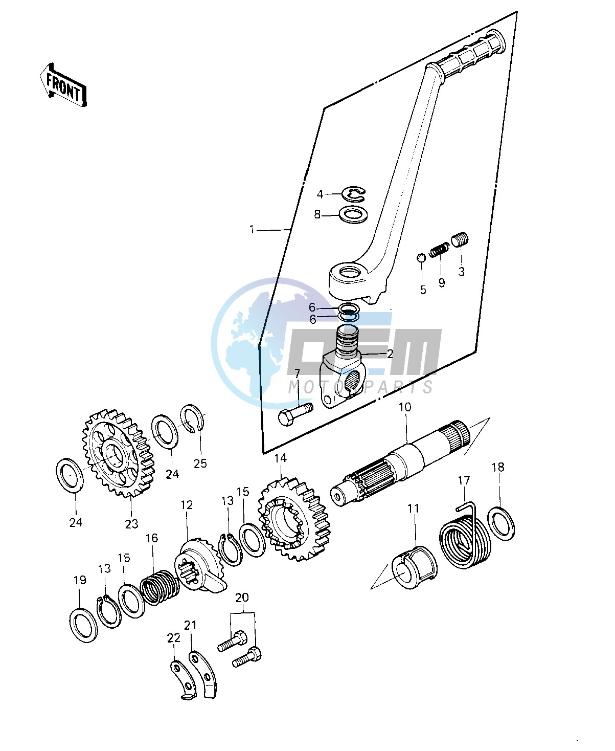 KICKSTARTER MECHANISM -- 81KDX250-B1- -