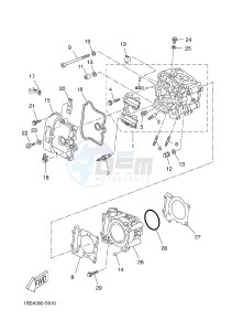 YP400RA X-MAX 400 ABS X-MAX (1SDA 1SDA 1SDA 1SDA) drawing CYLINDER