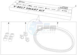 ATLANTIS BULLET - 50 cc VTHAL4AE2 2T AC drawing V-Belt Smart kit (Positions)