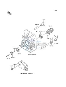 KLX250 KLX250SDF XX (EU ME A(FRICA) drawing Gear Change Drum/Shift Fork(s)