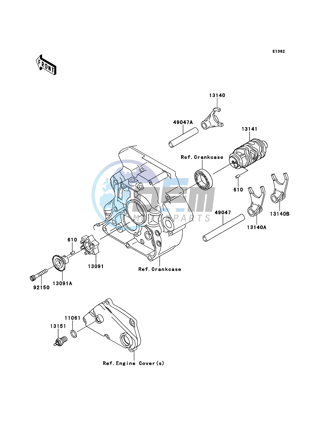 Gear Change Drum/Shift Fork(s)