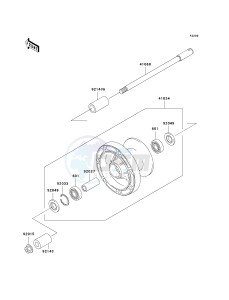 VN 1500 T [VULCAN 1500 CLASSIC] (6F) T6F drawing FRONT WHEEL