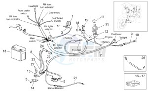 Scarabeo 100 4T e3 net drawing Electrical system