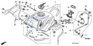 CBR125RWA Germany - (G / BLA) drawing FUEL TANK (CBR125RW7/RW9/RWA)