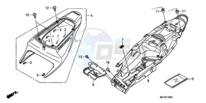 CBR600RR9 UK - (E / MK) drawing REAR COWL