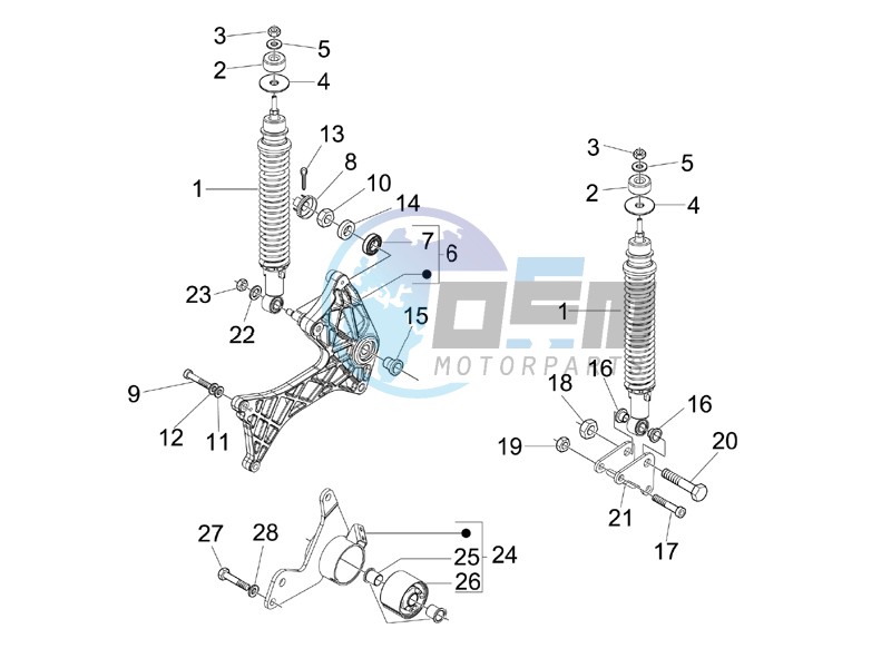 Rear suspension - Shock absorber - s