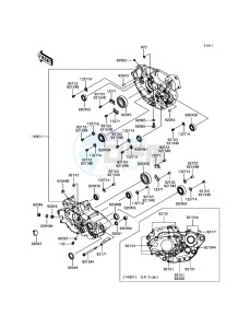 KLX450R KLX450AHF EU drawing Crankcase