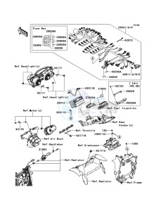 NINJA ZX-6R ZX600RBF FR GB XX (EU ME A(FRICA) drawing Chassis Electrical Equipment