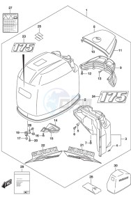 DF 175 drawing Engine Cover (Black)