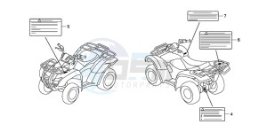 TRX420TM FOURTRAX drawing CAUTION LABEL