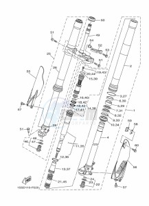 YZ250X (BF1H) drawing FRONT FORK