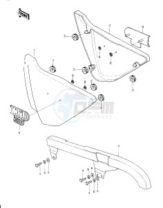 KZ 750 H [LTD] (H1) [LTD] drawing SIDE COVERS_CHAIN COVER -- 80 H1- -