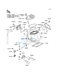 KX125 KX125M6F EU drawing Cylinder Head/Cylinder