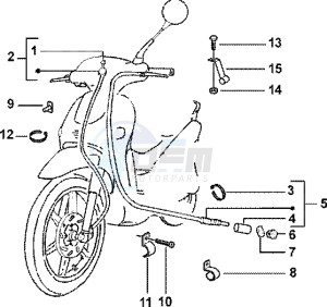 Liberty 125 Leader drawing Odometer transmissions - rear brake