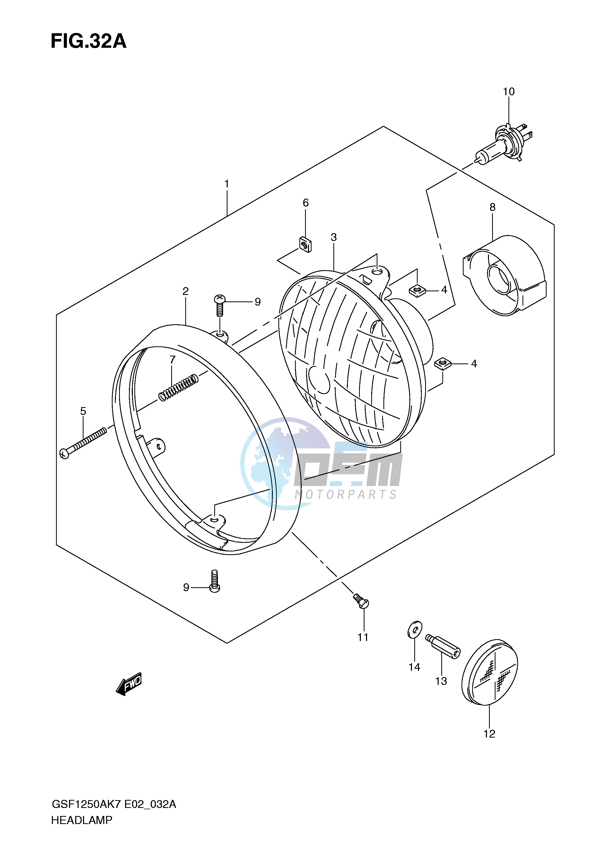 HEADLAMP (GSF1250K9 AK9 E24)