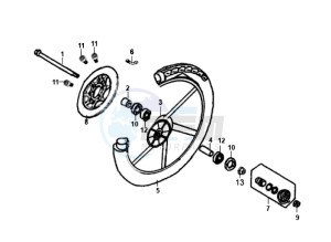 FIDDLE II 50 45KMH NEW ENGINE drawing FRONT WHEEL