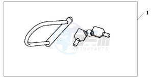 XL700VA9 Europe Direct - (ED / ABS SPC) drawing HONDA U-LOCK