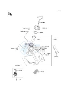 KX 65 A [KX65 MONSTER ENERGY] (A6F - A9FA) A8F drawing FUEL TANK