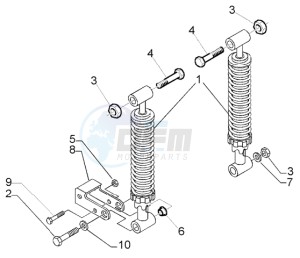 Beverly 125 RST drawing Dampers