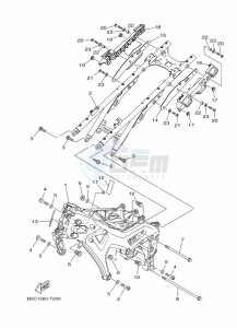 TRACER 900 MTT850 (B5C9) drawing FRAME