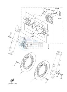 XP500 T-MAX 530 (59C8) drawing FRONT BRAKE CALIPER