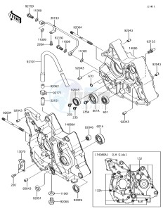 KLX110 KLX110CHF EU drawing Crankcase