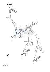 GSF400 (E2) Bandit drawing FRONT BRAKE HOSE (E22)