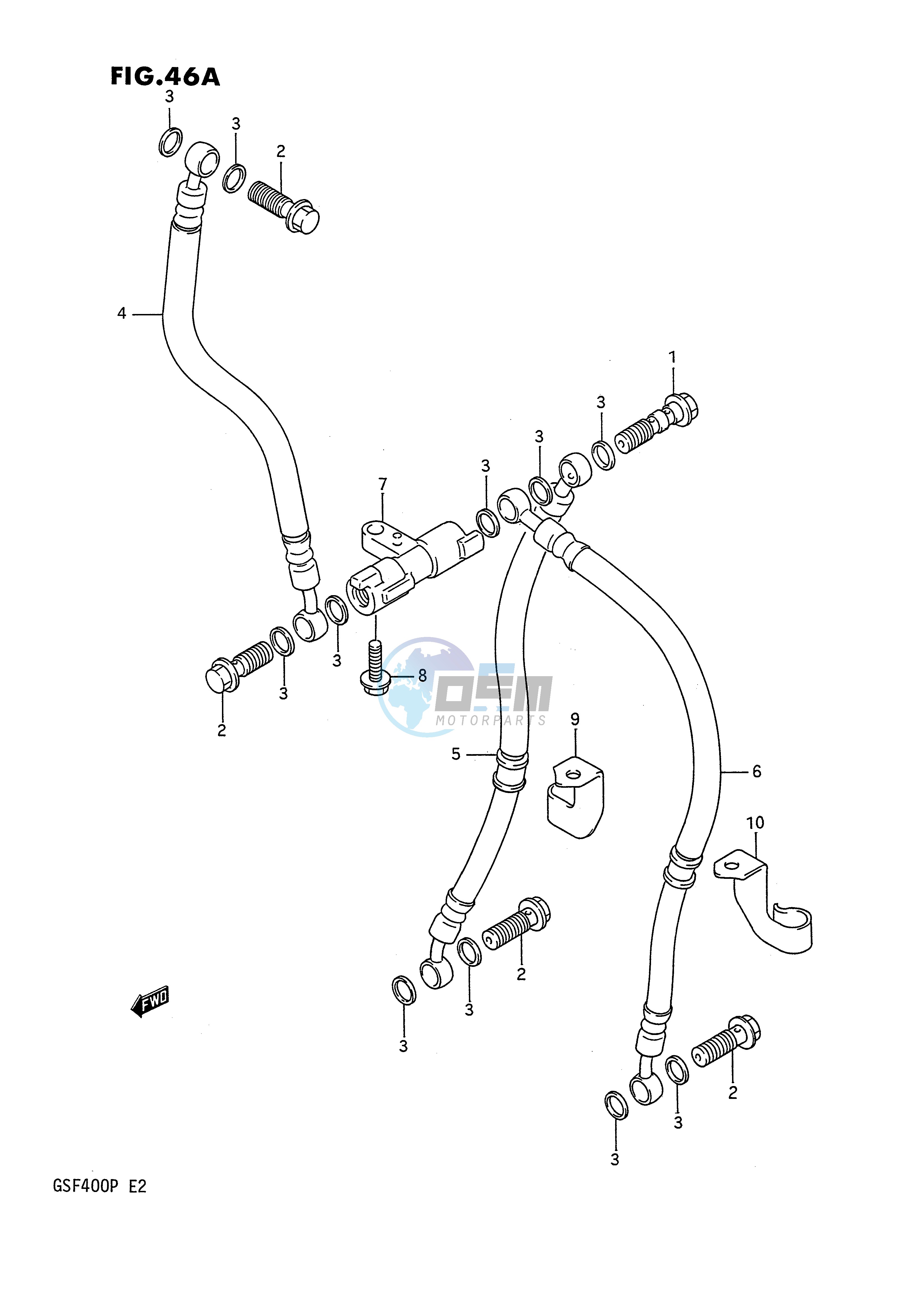 FRONT BRAKE HOSE (E22)