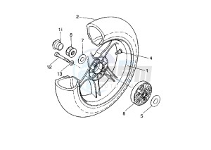 YQ AEROX R 50 drawing REAR WHEEL