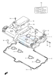 GSF1200 (E2) Bandit drawing CYLINDER HEAD COVER