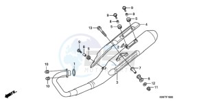 CBF125MA France - (F) drawing EXHAUST MUFFLER