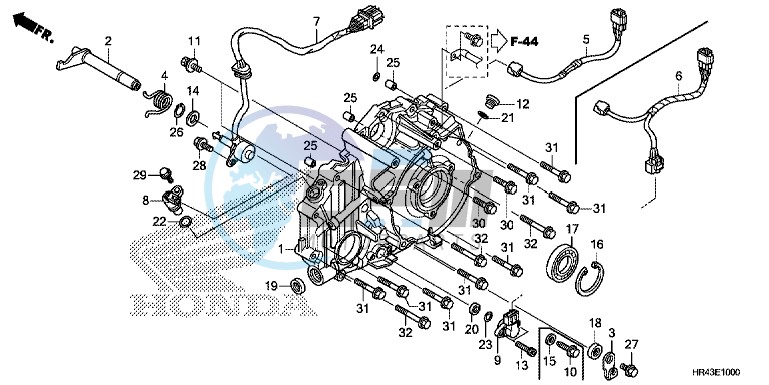 REAR CRANKCASE COVER