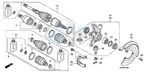 TRX420FPAC TRX420 ED drawing FRONT KNUCKLE/FRONT DRIVESHAFT