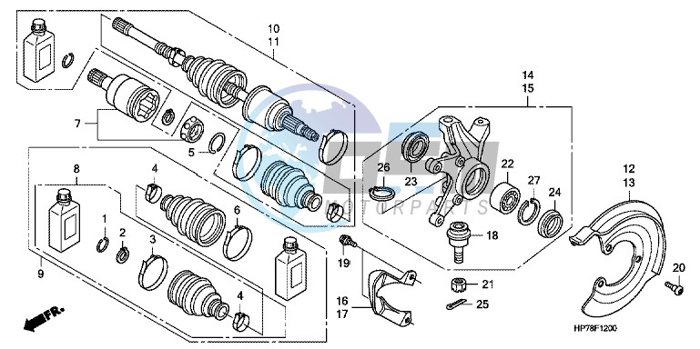 FRONT KNUCKLE/FRONT DRIVESHAFT